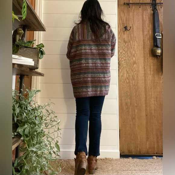 Striped kimono jacket in Gheri Cotton Made in Nepal - Picture 7 of 12